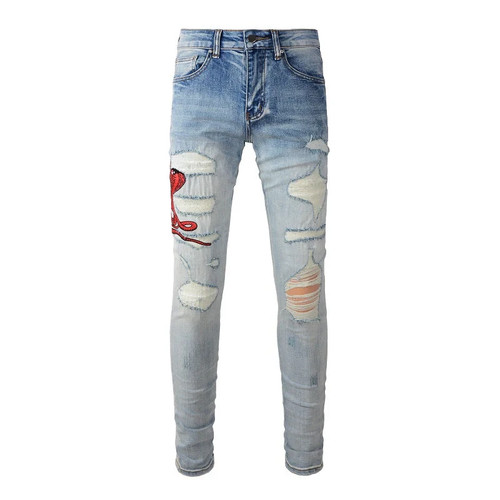 Amiri red poison cobra jeans - cobra,