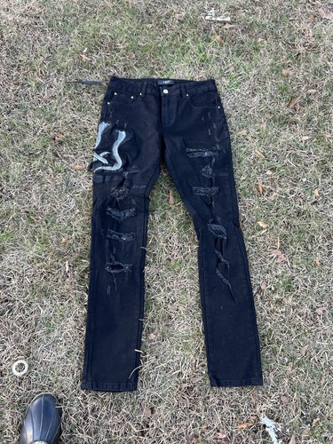 Jeans amiri snake patch - amiri, nuovi