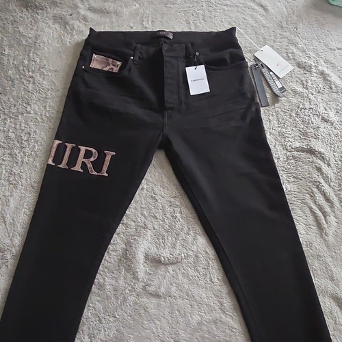 Amiri snake logo nero skinny - logo,