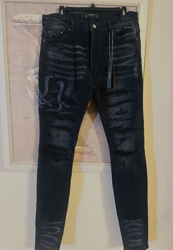 Jeans amiri snake patch - amiri,